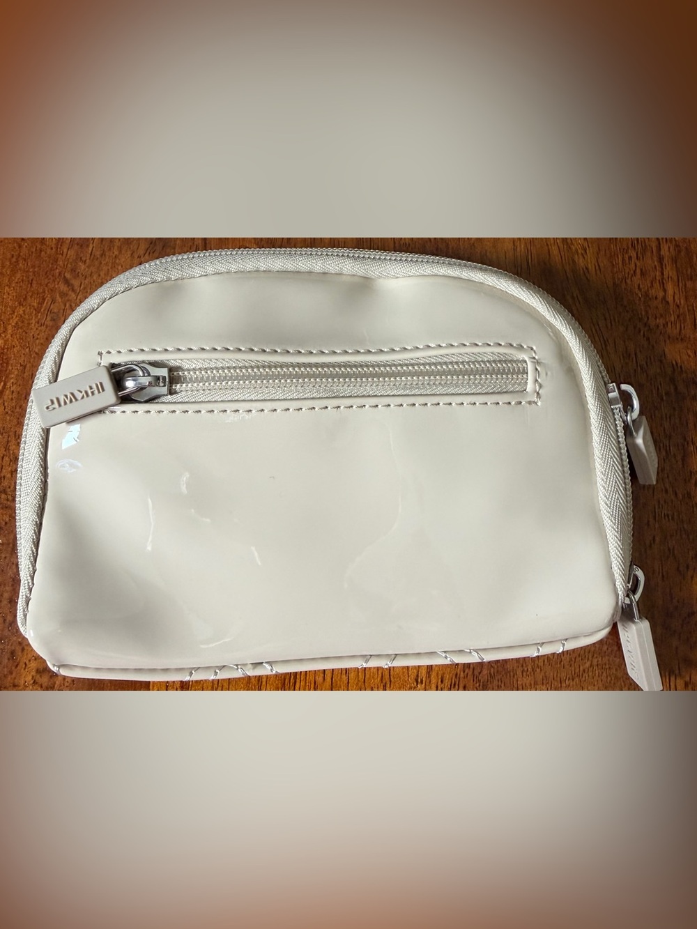 IHKWIP Ivory Patent Quilted Crossbody Bag & Matching Wallet Set - Picture 12 of 16
